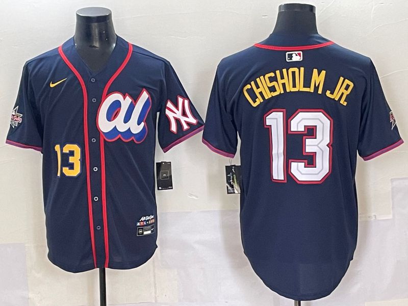 Men 2025 New York Yankees #13 Chisholm jr Drak Blue All star Nike MLB Jersey style 2->baltimore orioles->MLB Jersey
